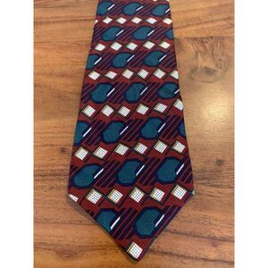 Cezani 100% Italian Silk Geometric Tie Made In USA
